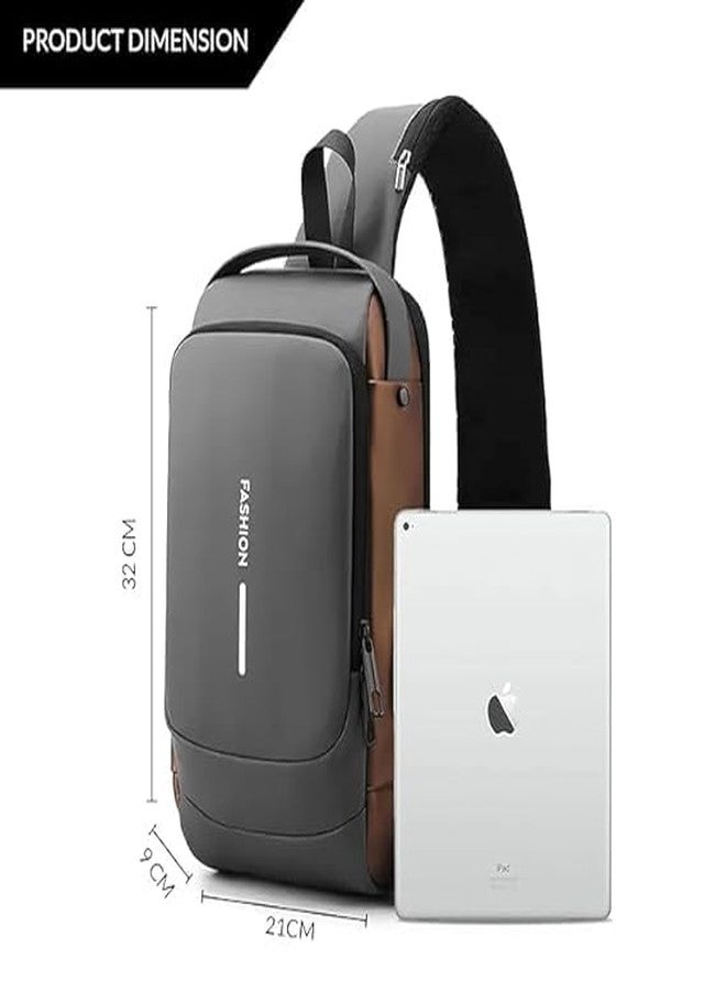 istore Anti-Theft Crossbody Sling Bag for Men & Women with USB Charging Port, Waterproof Messenger Chest Bag, Casual Shoulder Bag - Image 2